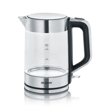Severin WK 3420 - Snelle elektrische waterkoker 1,7 l 2200W/230V RVS/glas
