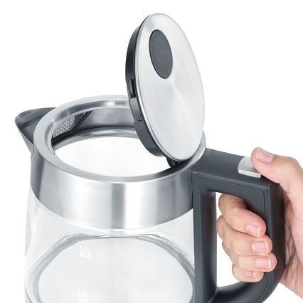 Severin WK 3468 - Bouilloire électrique 1 l, 2200 W/230 V, inox/verre