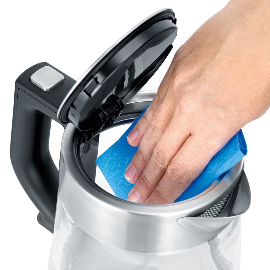 Severin WK 3468 - Bouilloire électrique 1 l, 2200 W/230 V, inox/verre