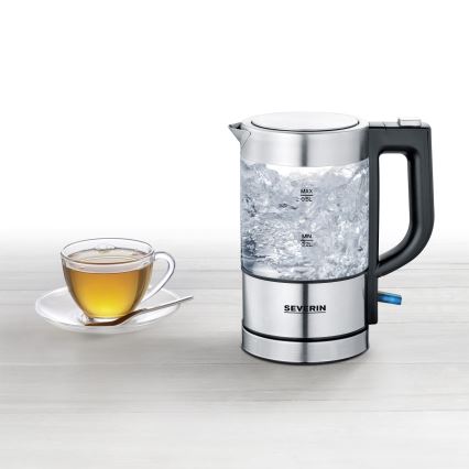 Severin WK 3472 - Snelle waterkoker 0,5 l 1100W/230V RVS/glas