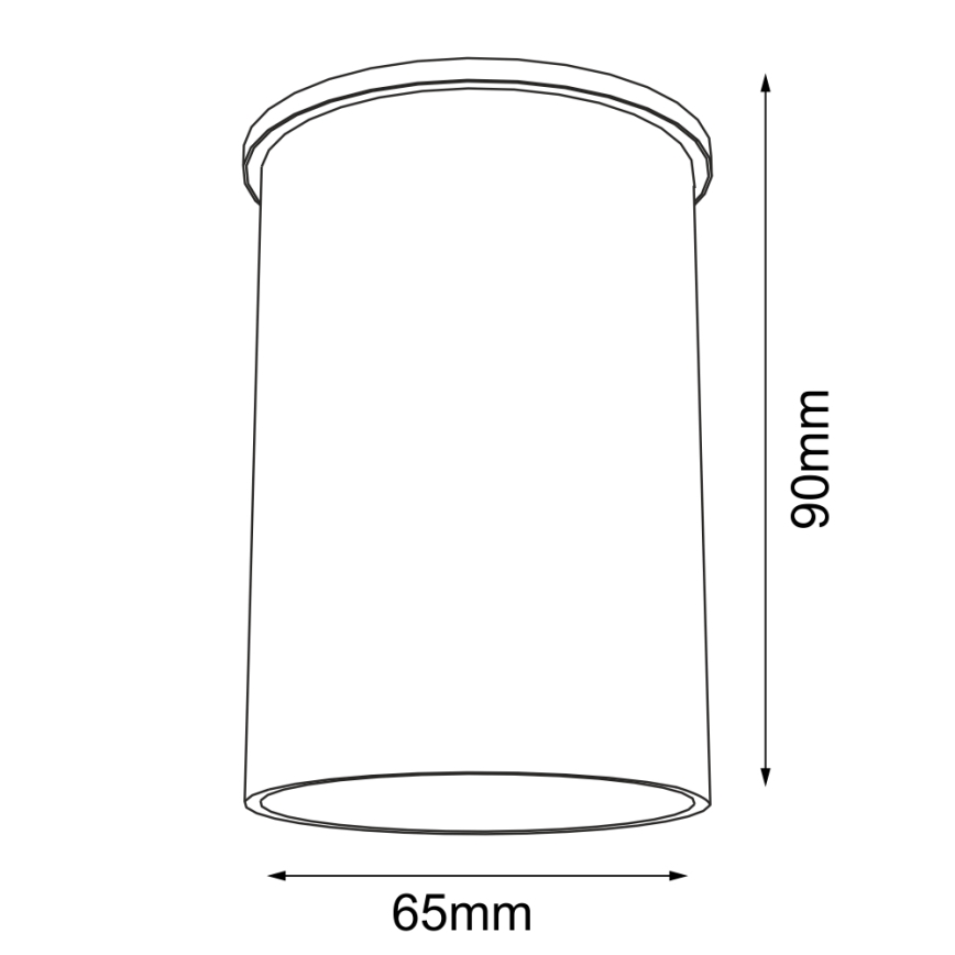 Shilo - Plafond Lamp 1xGU10/15W/230V 9 cm zwart