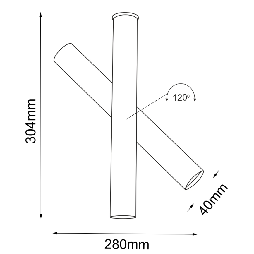 Shilo - Spot 1xGU10-MR11/15W/230V zwart