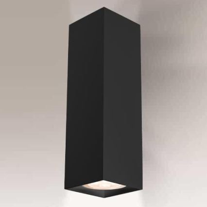 Shilo - Applique murale 2xGU10/15W/230V noire