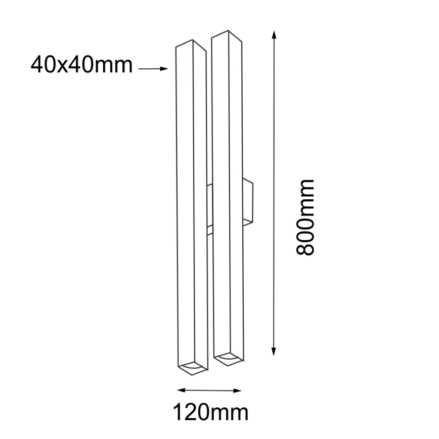 Shilo - Wand Lamp 4xGU10/15W/230V zwart