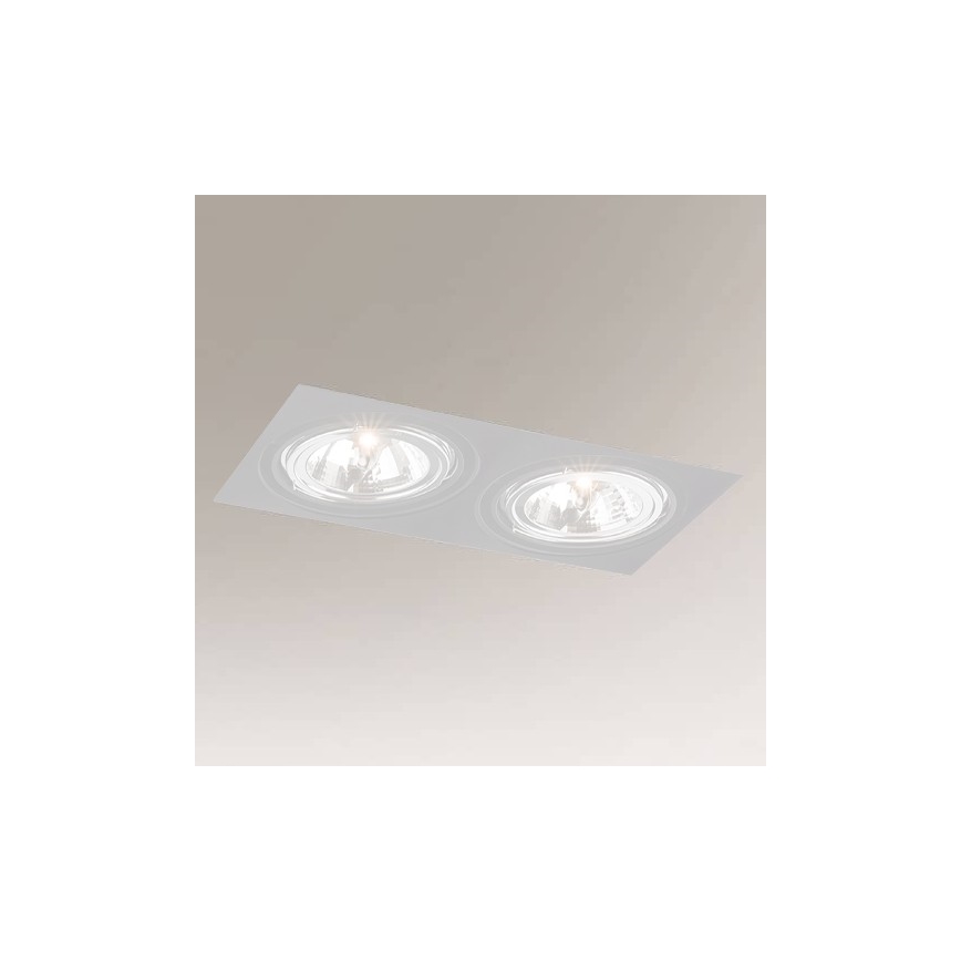 Shilo - Inbouw Lamp 2xGU10/15W/230V wit