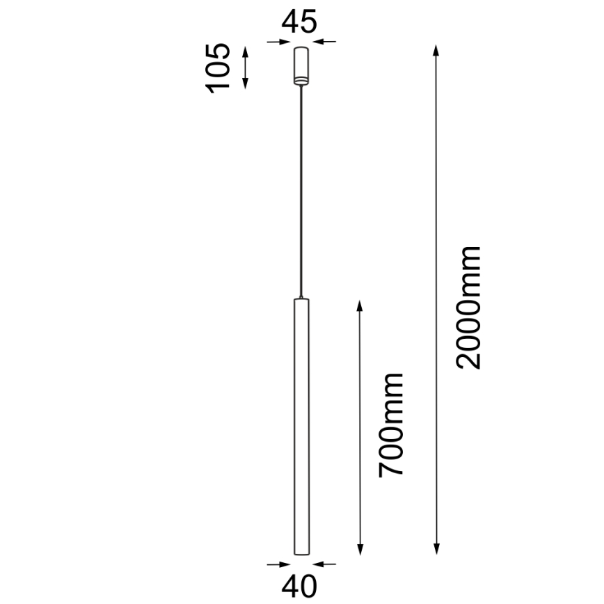 Shilo - Suspension filaire 1xGU10-MR11/15W/230V blanche