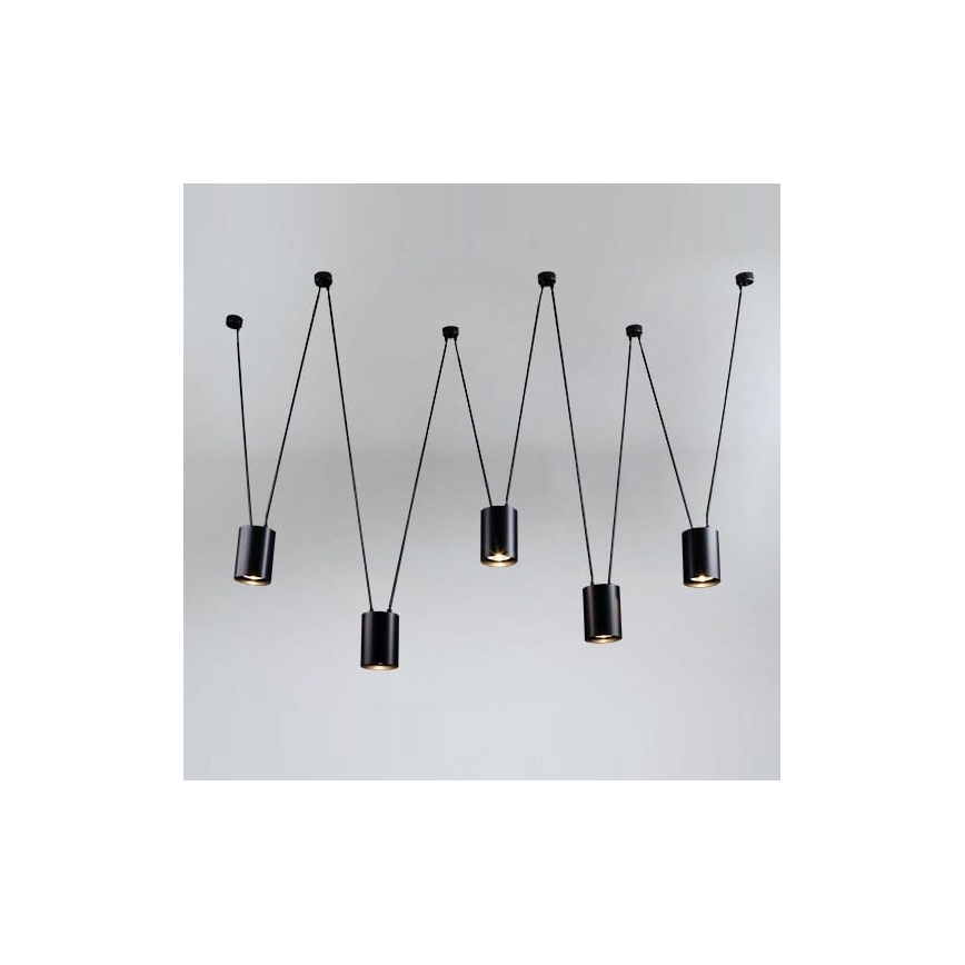 Shilo - Suspension filaire 5xGU10/15W/230V araignée noir