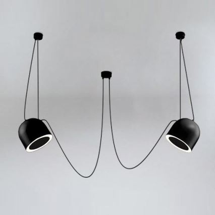 Shilo - Hanglamp aan een koord 2xE14/15W/230V spin zwart