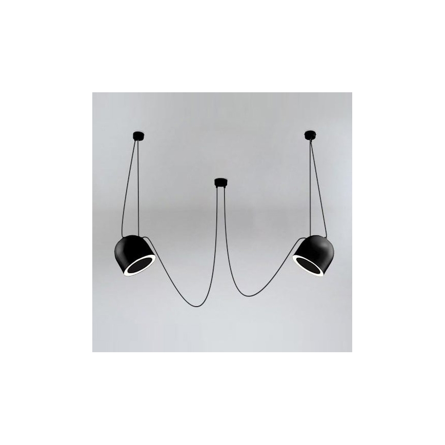 Shilo - Hanglamp aan een koord 2xE14/15W/230V spin zwart