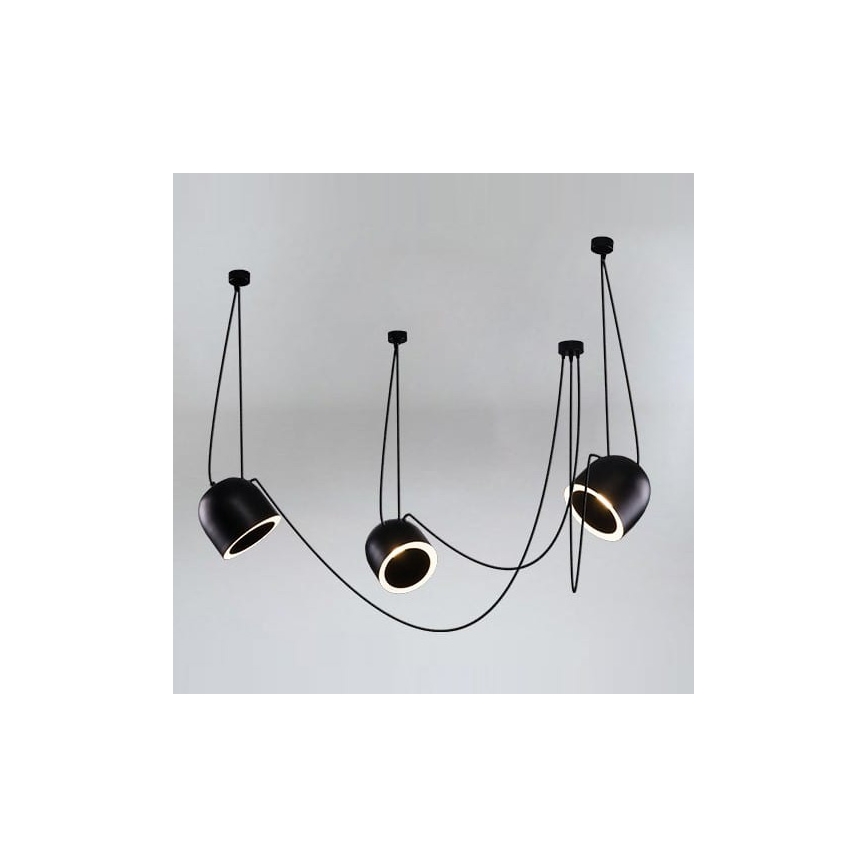 Shilo - Suspension filaire 3xE14/15W/230V araignée noir