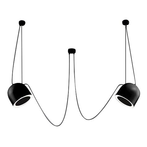 Shilo - Hanglamp aan een koord 2xE14/15W/230V spin zwart