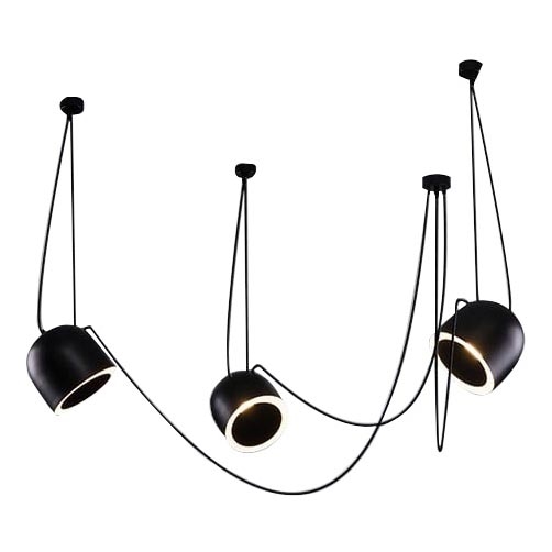Shilo - Hanglamp aan een koord 3xE14/15W/230V spin zwart