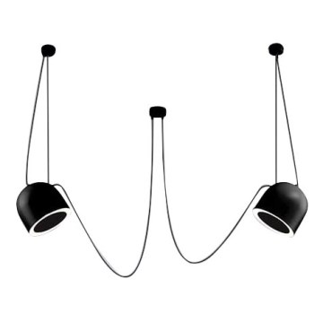 Shilo - Suspension filaire 2xE14/15W/230V araignée noir