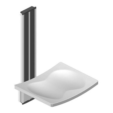 Siège de douche 42,3x67,5 cm argenté/blanc