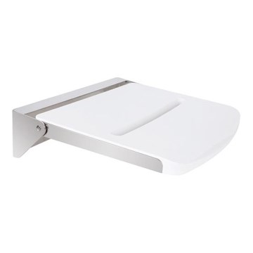 Siège de douche 46,2x12 cm, argenté/blanc