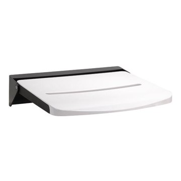 Siège de douche 46,2x12 cm noir/blanc
