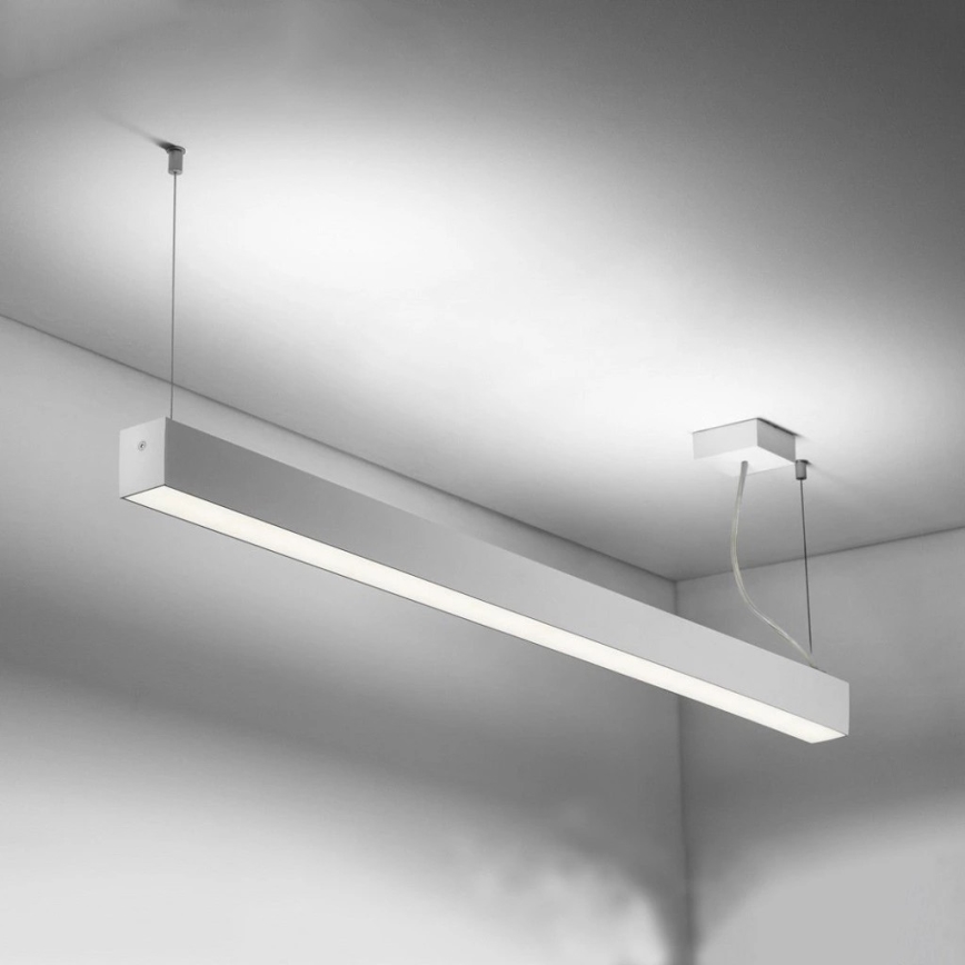Sinclair - Plafonnier LSM LED/40W/230V 3000K/4000K/5000K 120 cm argenté