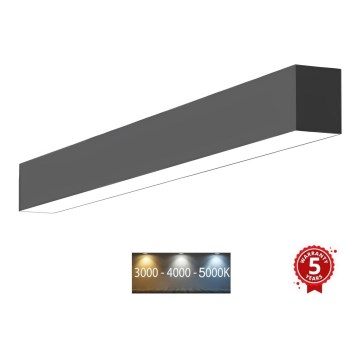 Sinclair - Plafonnier LSM LED/40W/230V 3000K/4000K/5000K 120 cm noir