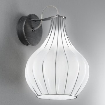 SIRU - Applique murale AURIGA 1xG9/30W/230V chrome mat/blanc Verre vénitien