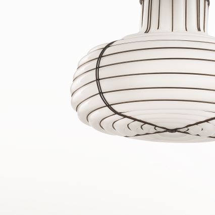 SIRU - Hanglamp aan een koord CHAPEAU 2xE14/40W/230V mat chroom/wit Venetiaans glas