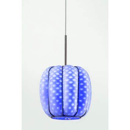 SIRU - Hanglamp aan een koord NEST 3xE27/60W/230V oranje/blauw/groen Venetiaans glas