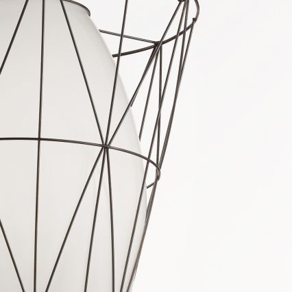 SIRU - Hanglamp aan een koord SEGNI 1xE27/60W/230V zwart/wit Venetiaans glas