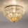 SIRU - Plafondlamp POUFF 3xE27/60W/230V glanzend chroom/beige Venetiaans glas