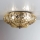 SIRU - Plafondlamp SOLE 3xE14/40W/230V diameter 31 cm beige/mat chroom Venetiaans glas