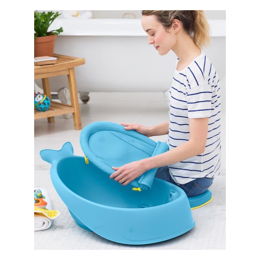 Skip Hop - Babybadje met ergonomische mat MOBY 3 blauw