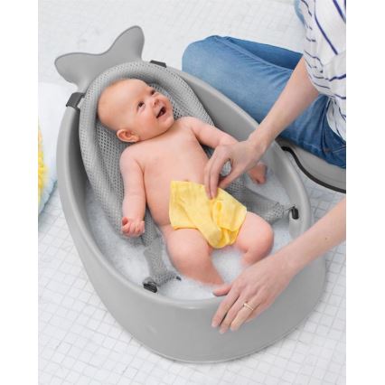 Skip Hop - Babybadje met ergonomische mat MOBY 3 grijs