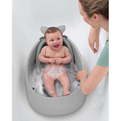Skip Hop - Babybadje met ergonomische mat MOBY 3 grijs