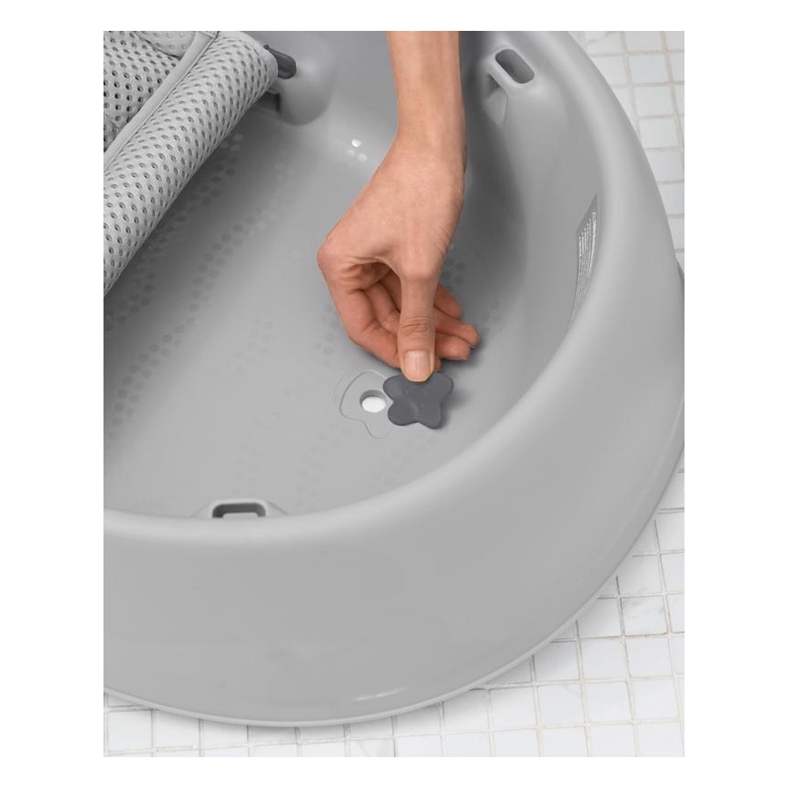 Skip Hop - Babybadje met ergonomische mat MOBY 3 grijs