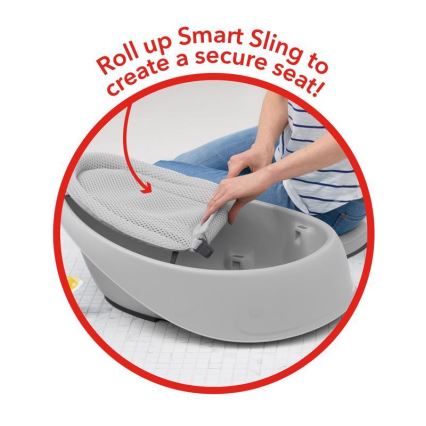 Skip Hop - Babybadje met ergonomische mat MOBY 3 grijs