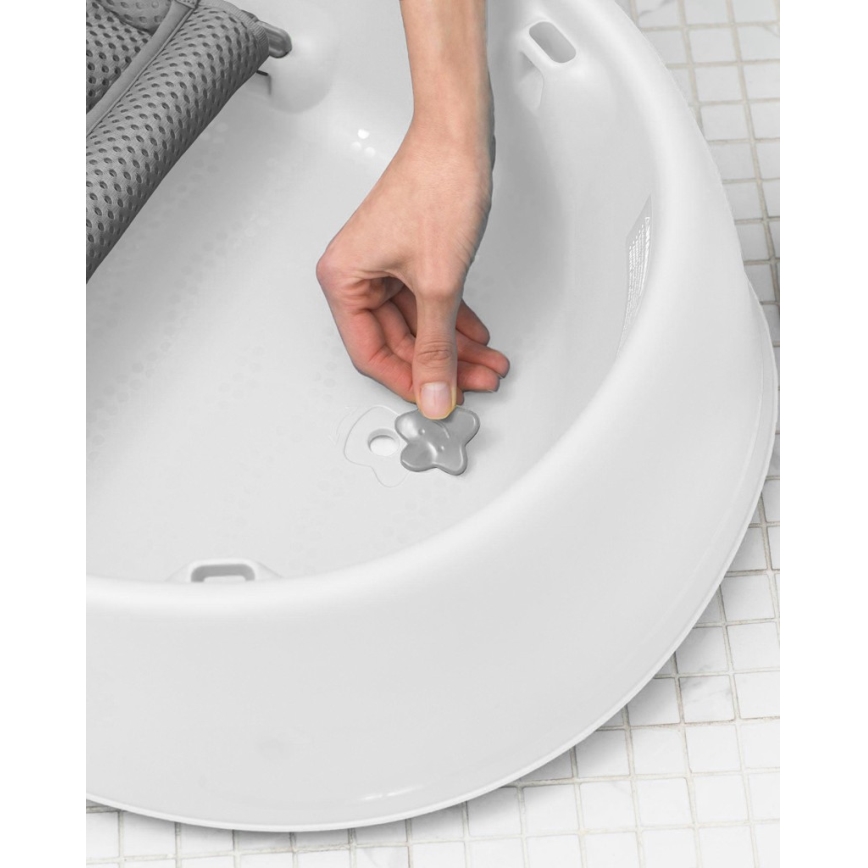 Skip Hop - Babybadje met ergonomische mat MOBY 3 wit
