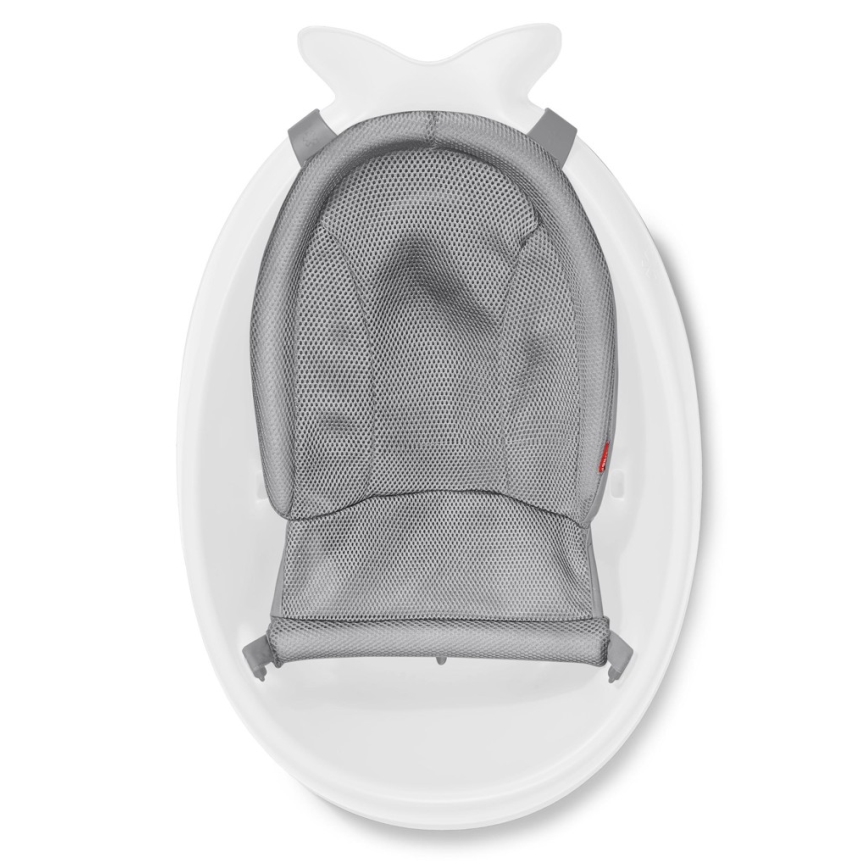 Skip Hop - Baignoire pour bébé avec coussin ergonomique MOBY 3 blanc