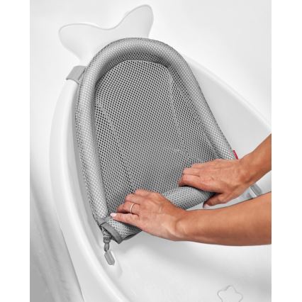 Skip Hop - Baignoire pour bébé avec coussin ergonomique MOBY 3 blanc