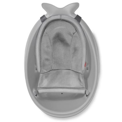 Skip Hop - Baignoire pour bébé avec coussin ergonomique MOBY 3 gris