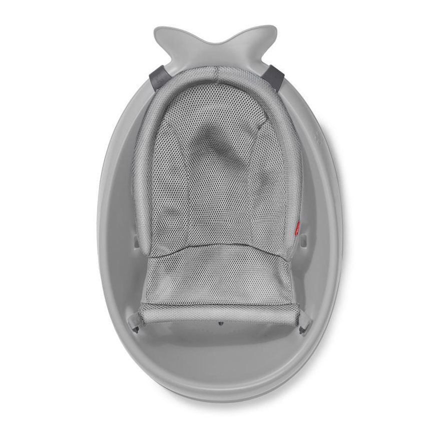 Skip Hop - Baignoire pour bébé avec coussin ergonomique MOBY 3 gris