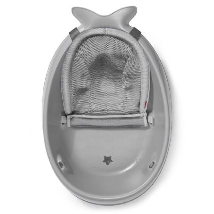 Skip Hop - Baignoire pour bébé avec coussin ergonomique MOBY 3 gris