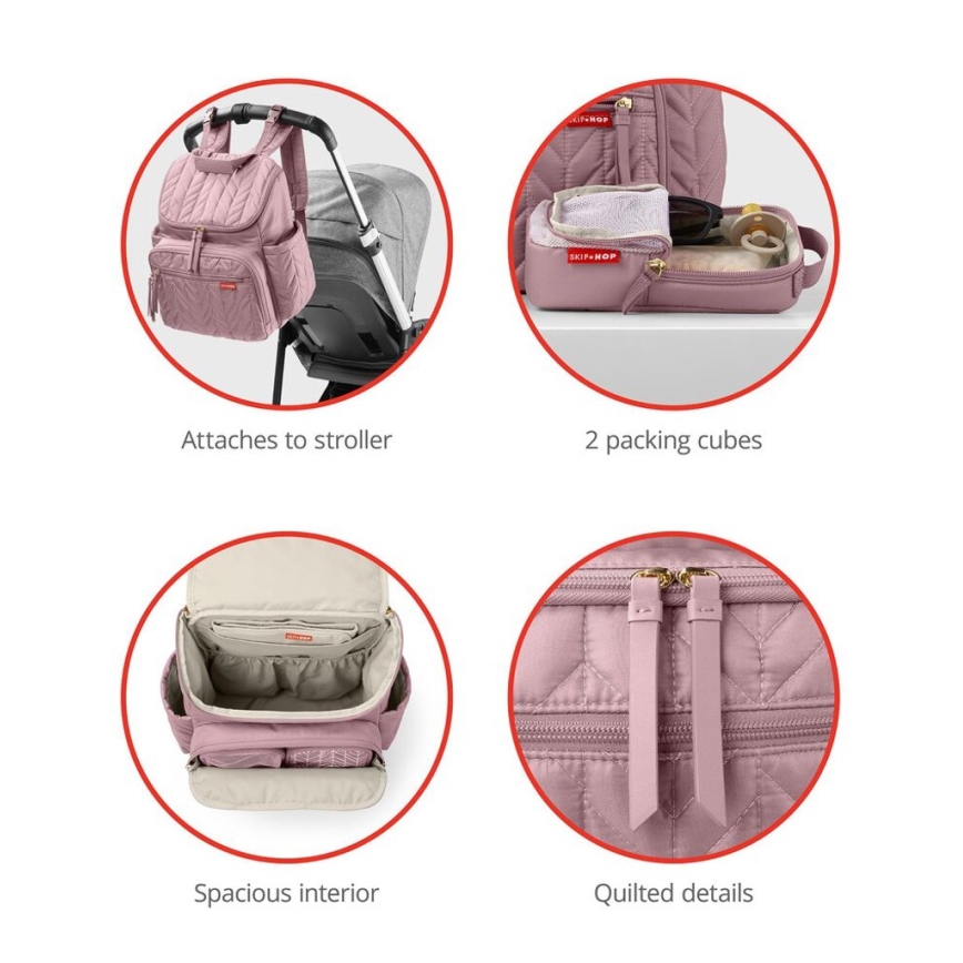 Skip Hop - Sac à dos à langer pour poussette FORMA Mauve Brume
