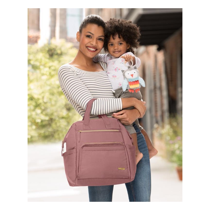 Skip Hop - Sac à dos à langer pour poussette MAINFRAME Rose poudré