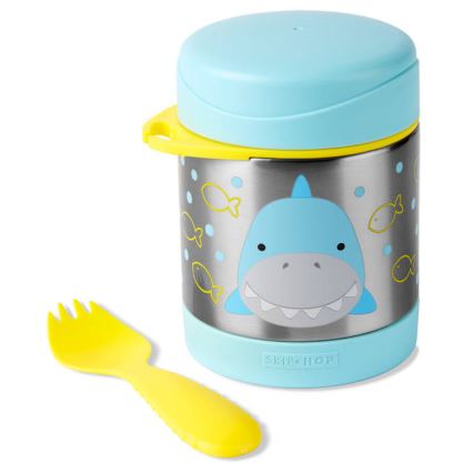 Skip Hop - Thermos alimentaire ZOO 325 ml avec cuillère/fourchette requin
