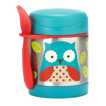 Skip Hop - Thermos voor eten met lepel/vork ZOO 325 ml uil