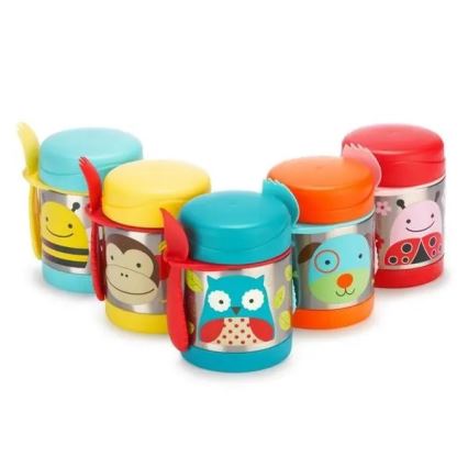Skip Hop - Thermos voor eten met lepel/vork ZOO 325 ml uil