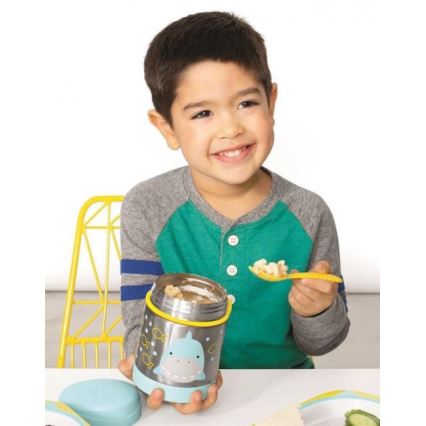 Skip Hop - Thermosfles voor eten met lepel/vork ZOO 325 ml haai