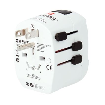 Reisadapter PRO Light USB AC45PD - Wereldwijd (UK + USA + AUS/CN), USB-A + USB-C 45W