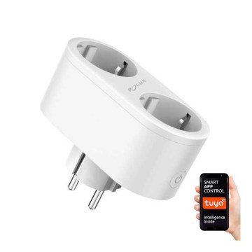 Slim dubbel stopcontact SMART 3680W/230V/16A Wi-Fi Tuya SCHUKO