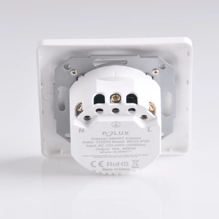 Slim stopcontact SMART 3680W/230V/16A Wi-Fi Tuya SCHUKO