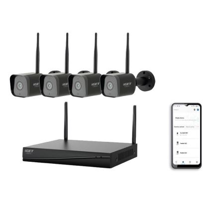 Slimme camera systeem + 4x camera met sensor 2K+ 12V IP65 Wi-Fi