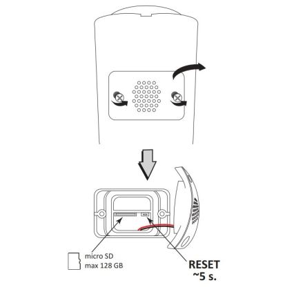 Slimme Camera voor buiten COSMO LED/230V/Wi-Fi Tuya IP66